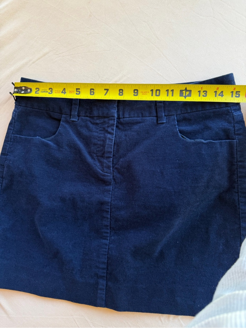 J. Crew Navy Corduroy 99% Cotton Skirt Size 4 Y2K summer fall comfort Academia - Picture 5 of 7